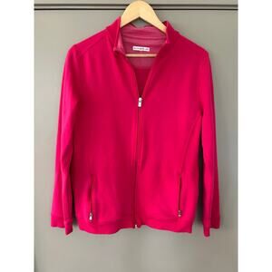 Peter Millar Pink Full Zip Performance Golf Jacket Sweatshirt athletic luxury